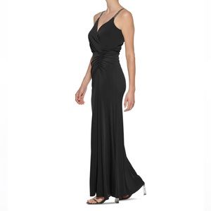 🩷 NWT Calvin Klein black gown w beaded straps, 2